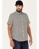 Image #2 - Levi's Men's Classic 1 Pocket Checker Short Sleeve Button Down Shirt, Navy, hi-res