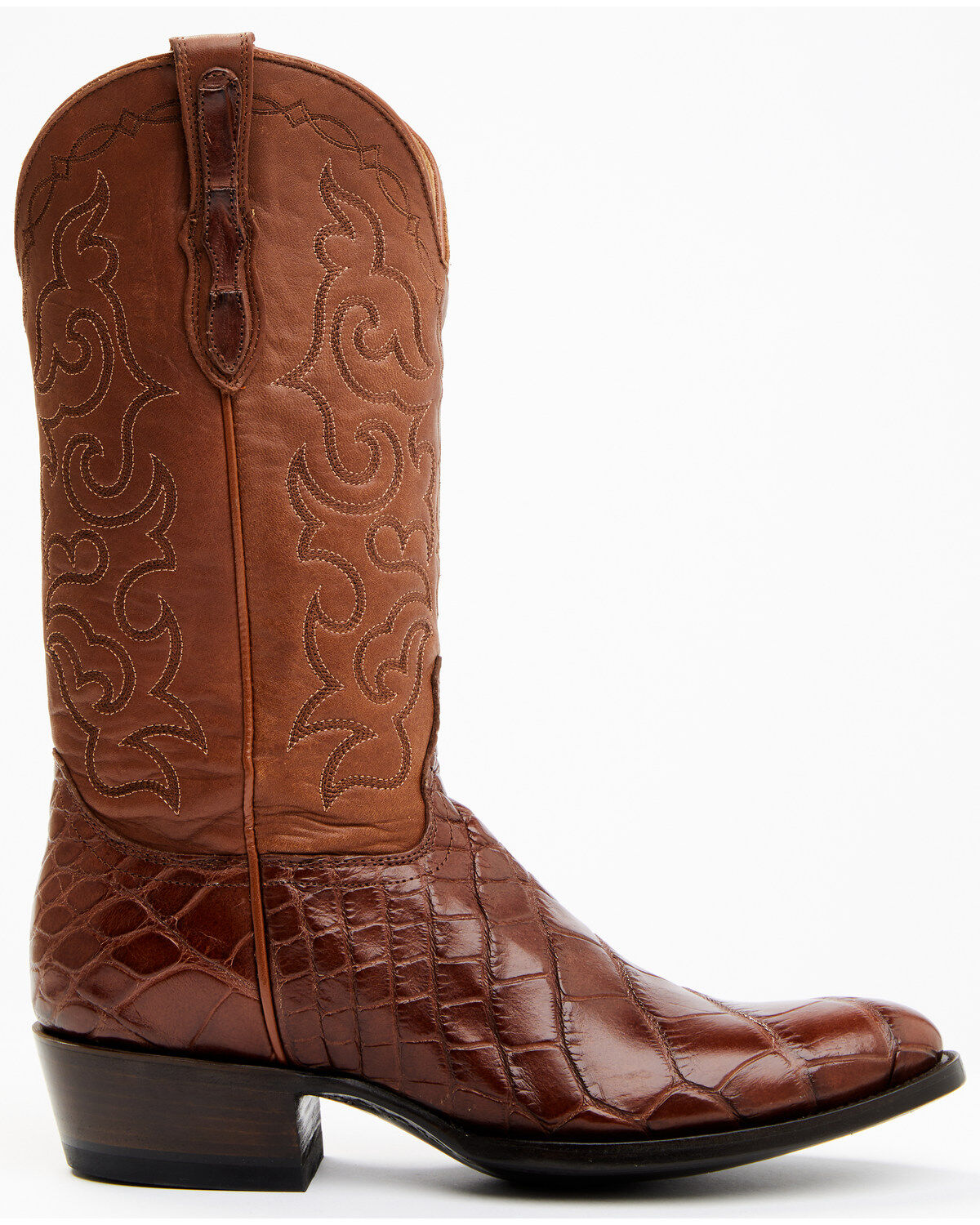 Image #2 - Cody James Men's Exotic American Alligator Western Boots - Round Toe, Lt Brown, hi-res