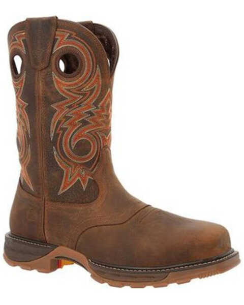 Durango Men's Saddle Waterproof Western Work Boots - Composite Toe ...