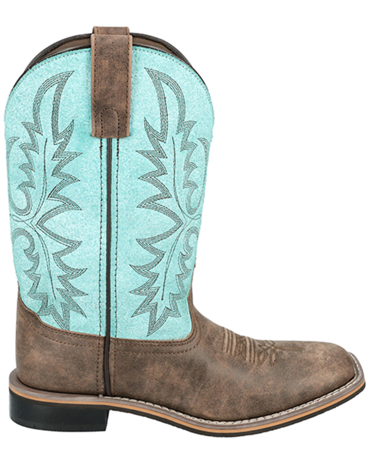 Image #2 - Smoky Mountain Women's Rustic Rider Performance Western Boots - Broad Square Toe, Brown, hi-res