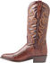 El Dorado Men's Handmade Ostrich Leg Brass Western Boots - Medium Toe, Bronze, hi-res