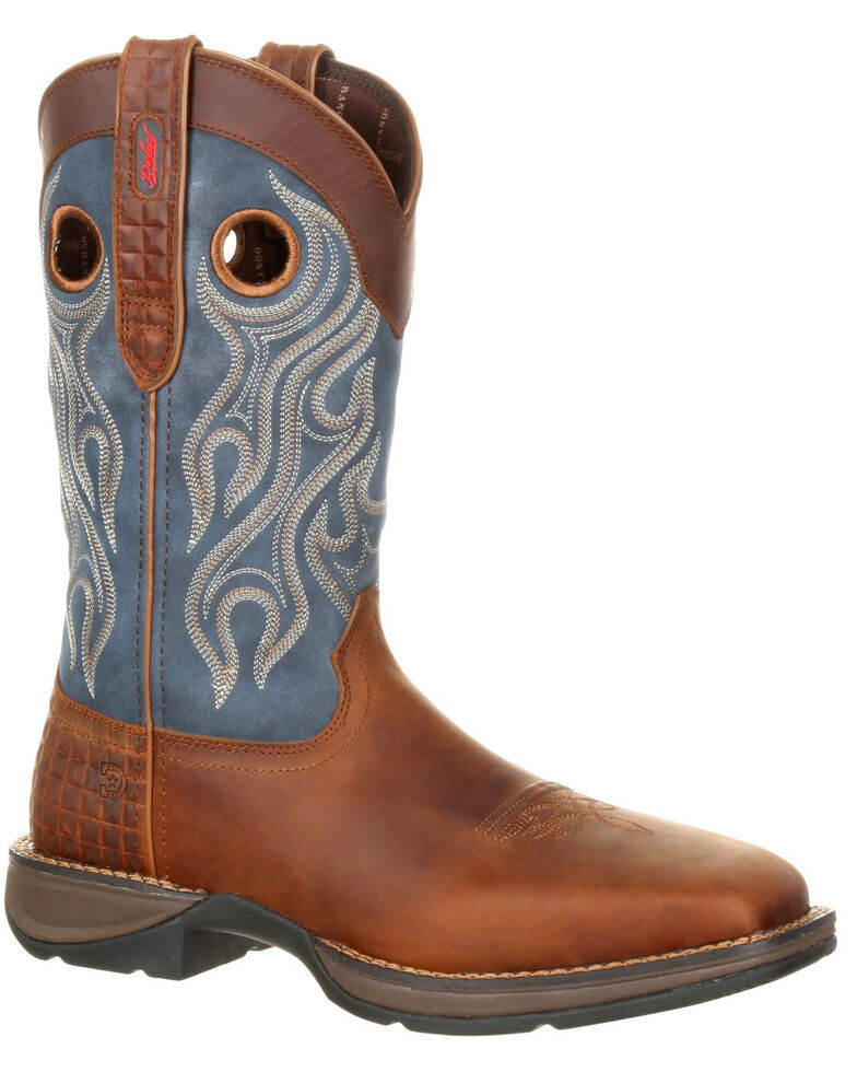 Durango Men's Rebel Pull-On Western Work Boots - Steel Toe, Brown, hi-res