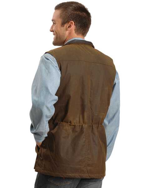 Image #3 - Outback Trading Co Men's Deer Hunter Oilskin Vest, Brown, hi-res