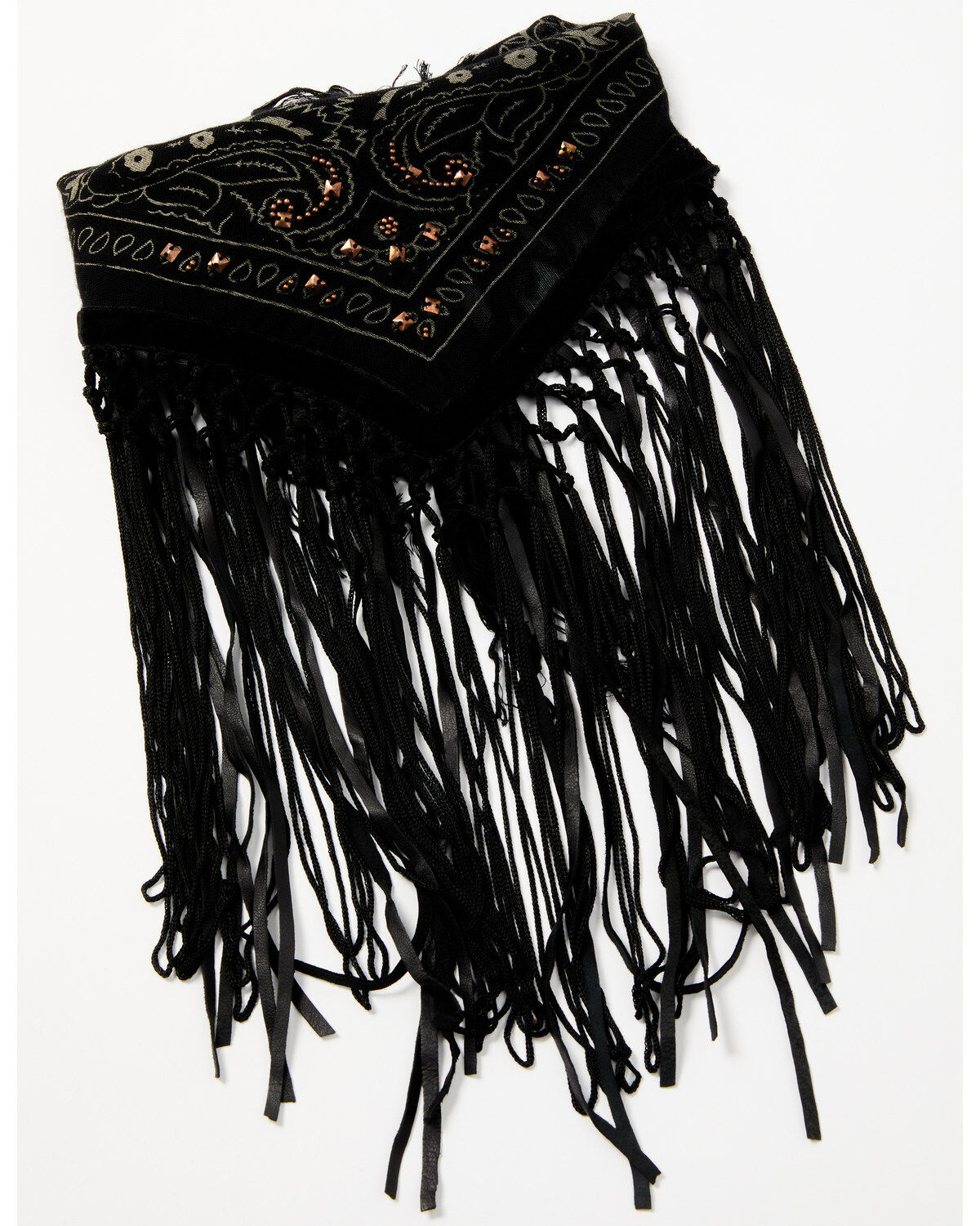 Image #1 - Idyllwind Women's Linnet Bandana Fringe Necklace, Black, hi-res
