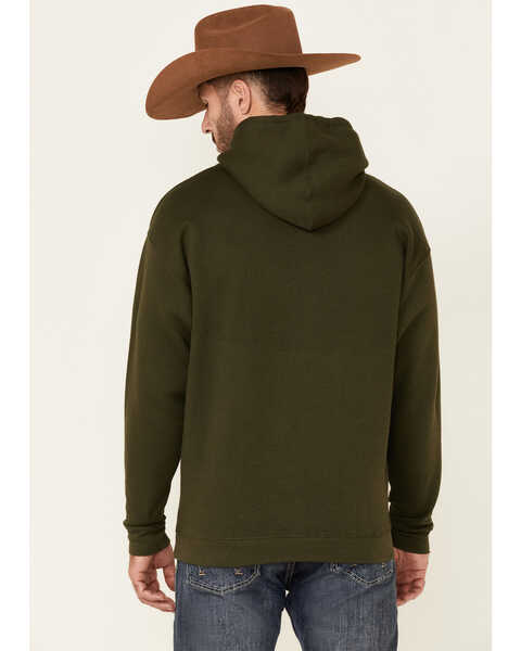 Image #4 - Tin Haul Men's Green Mountain Caps Logo Graphic Hooded Sweatshirt , Green, hi-res