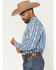 Image #2 - Wrangler Men's Vintage Brushpopper Americana Striped Print Long Sleeve Snap Western Shirt, Multi, hi-res