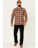 Image #2 - Pendleton Men's Wyatt Small Plaid Long Sleeve Snap Western Shirt, Red, hi-res