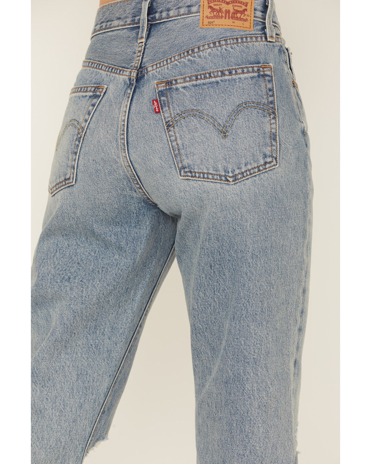 Image #4 - Levi's Women's 501 Plan To Stay High Rise Medium Wash Straight Denim Jeans, Medium Wash, hi-res