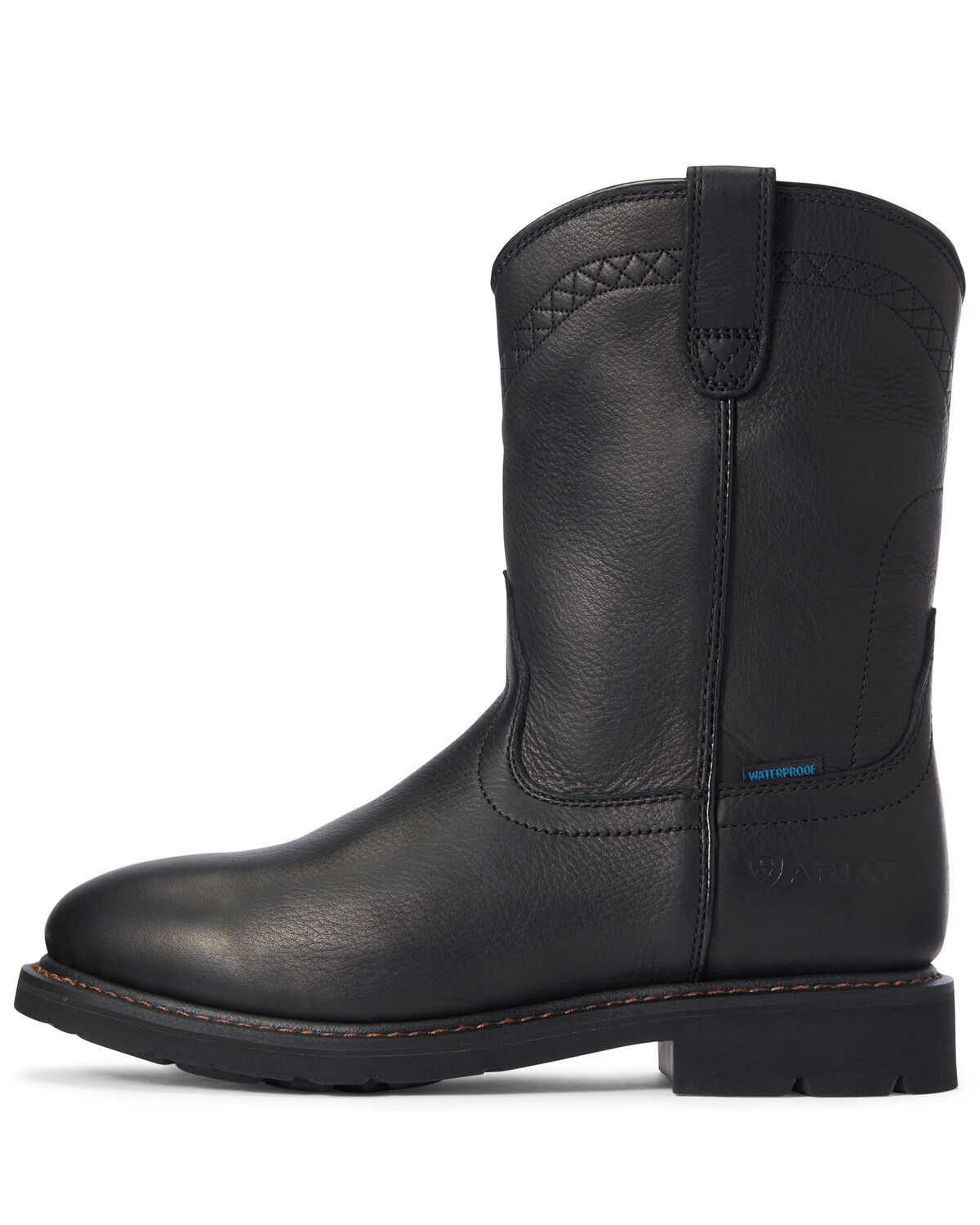 Image #2 - Ariat Men's Sierra Waterproof Western Boots - Round Toe, Black, hi-res