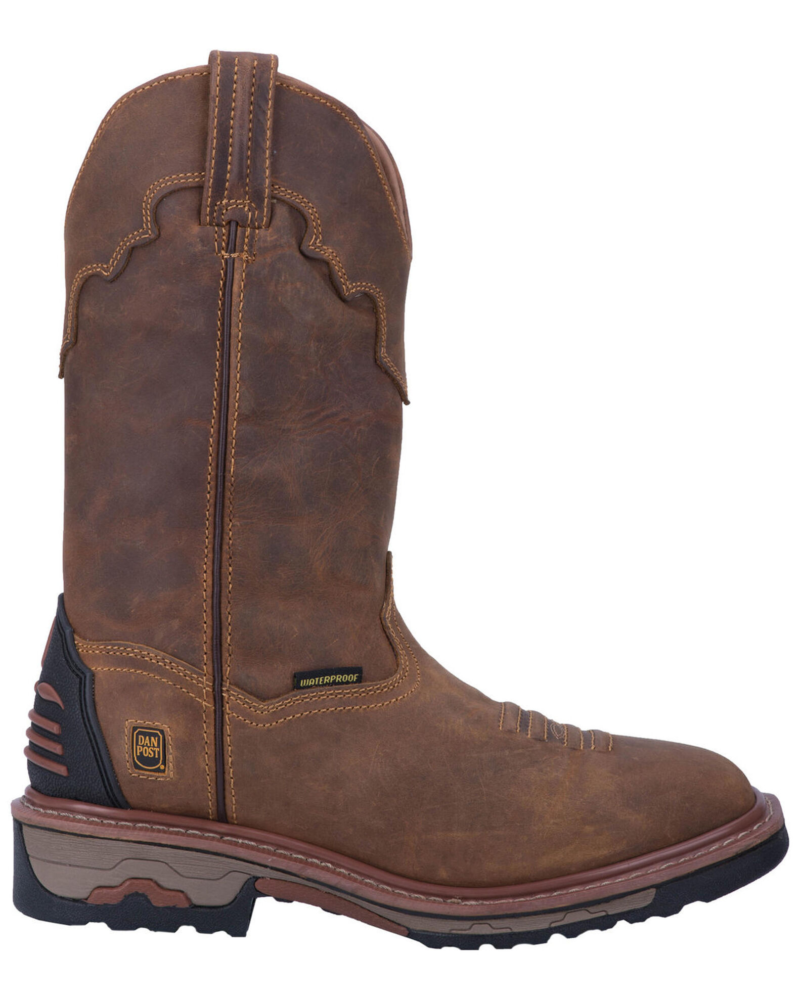 Image #3 - Dan Post Men's Blayde Waterproof Pull On Work Boots, Saddle Tan, hi-res