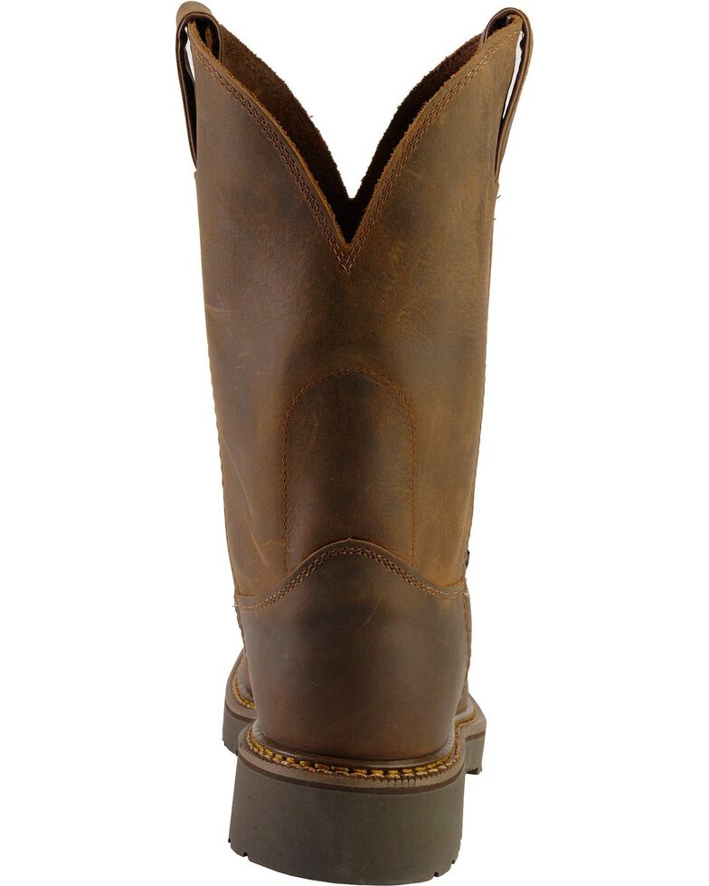 Justin Men S J Max Rugged Bay Gaucho Pull On Work Boots Boot Barn