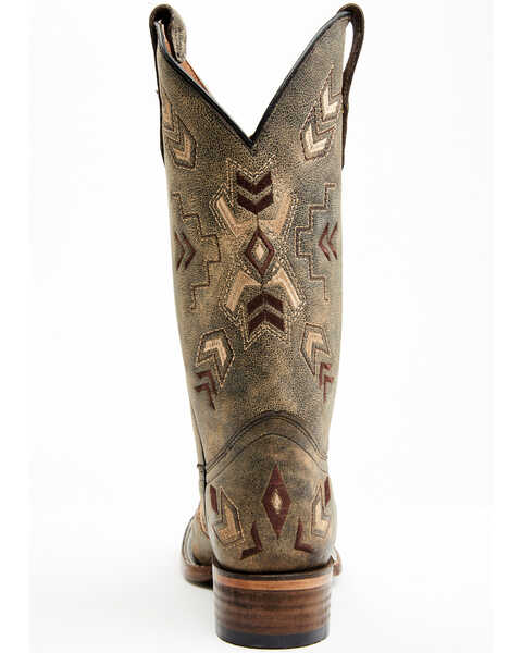 Image #5 - Circle G Women's Arrowhead Western Boots - Broad Square Toe, Black, hi-res