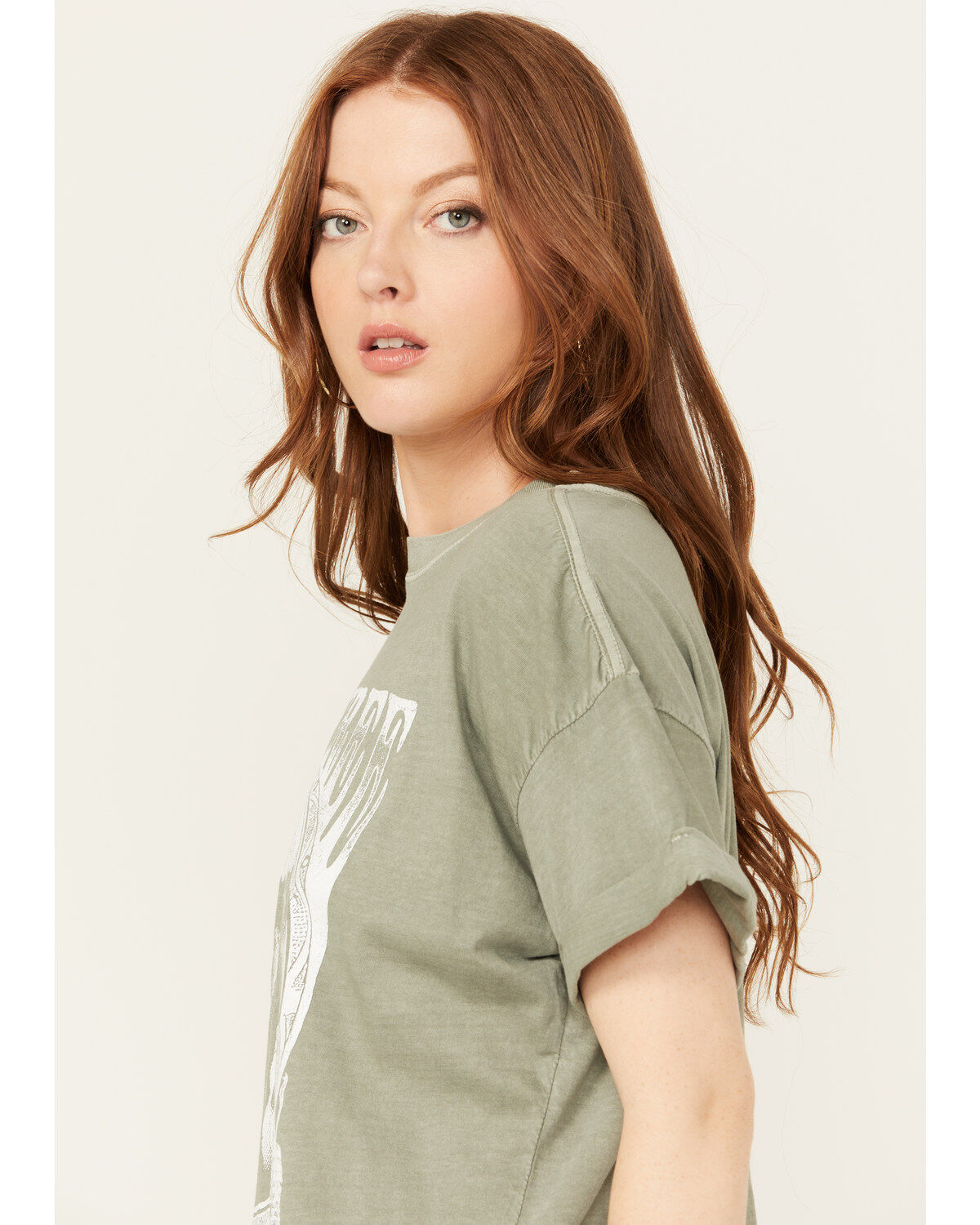 Image #2 - Girl Dangerous Women's Ride Free Relaxed Short Sleeve Graphic Tee, Medium Green, hi-res