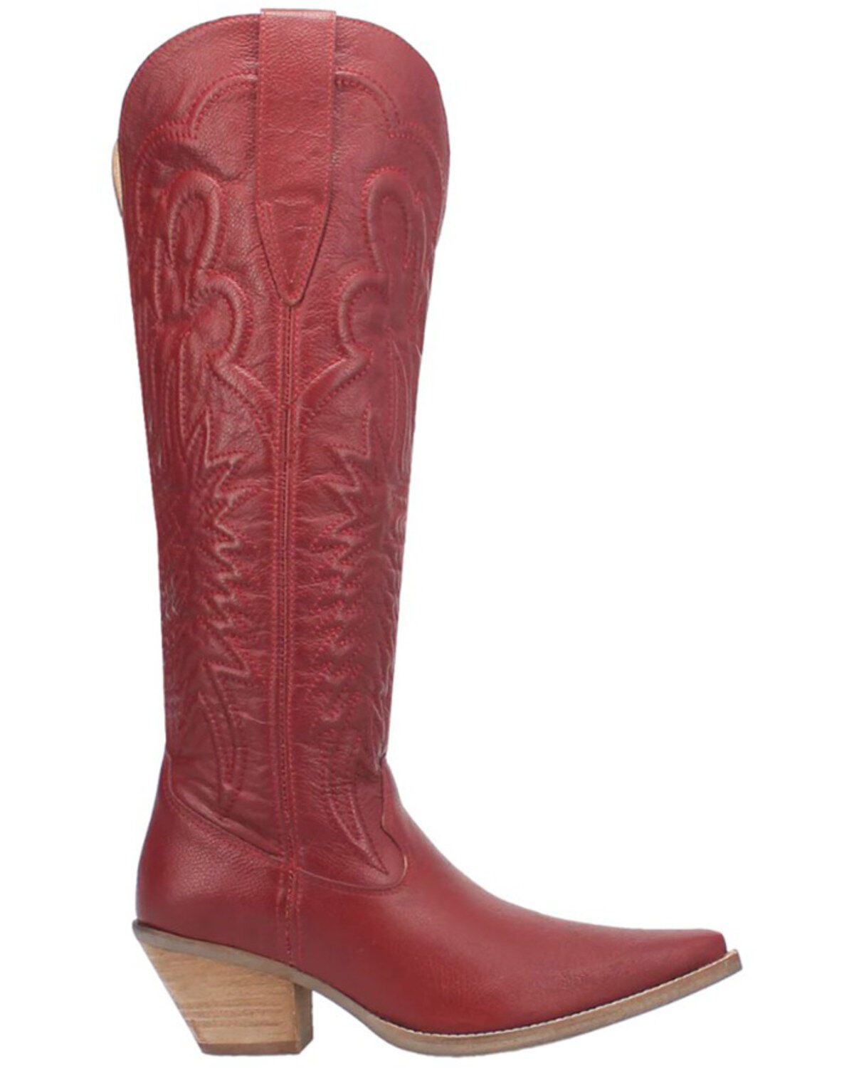 Image #2 - Dingo Women's Raisin Kane Tall Western Boots - Snip Toe, Red, hi-res