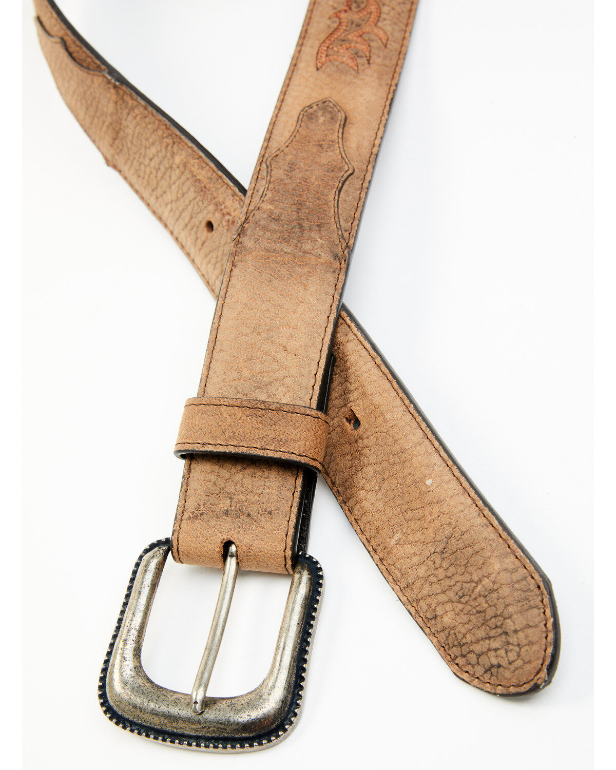 Image #2 - Moonshine Spirit Men's Cutaway Leather Belt, Brown, hi-res
