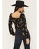 Image #4 - Idyllwind Women's Keystone Conversational Print Three Quarter Sleeve Top, Black, hi-res
