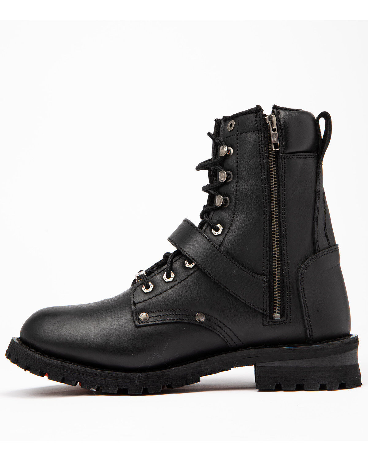 black men's boots leather