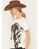 Image #2 - Shyanne Women's Horse Pixel Short Sleeve Graphic Tee, Cream, hi-res