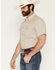 Image #2 - Gibson Trading Co Men's Timeless Medallion Print Short Sleeve Snap Western Shirt - Big, Tan, hi-res