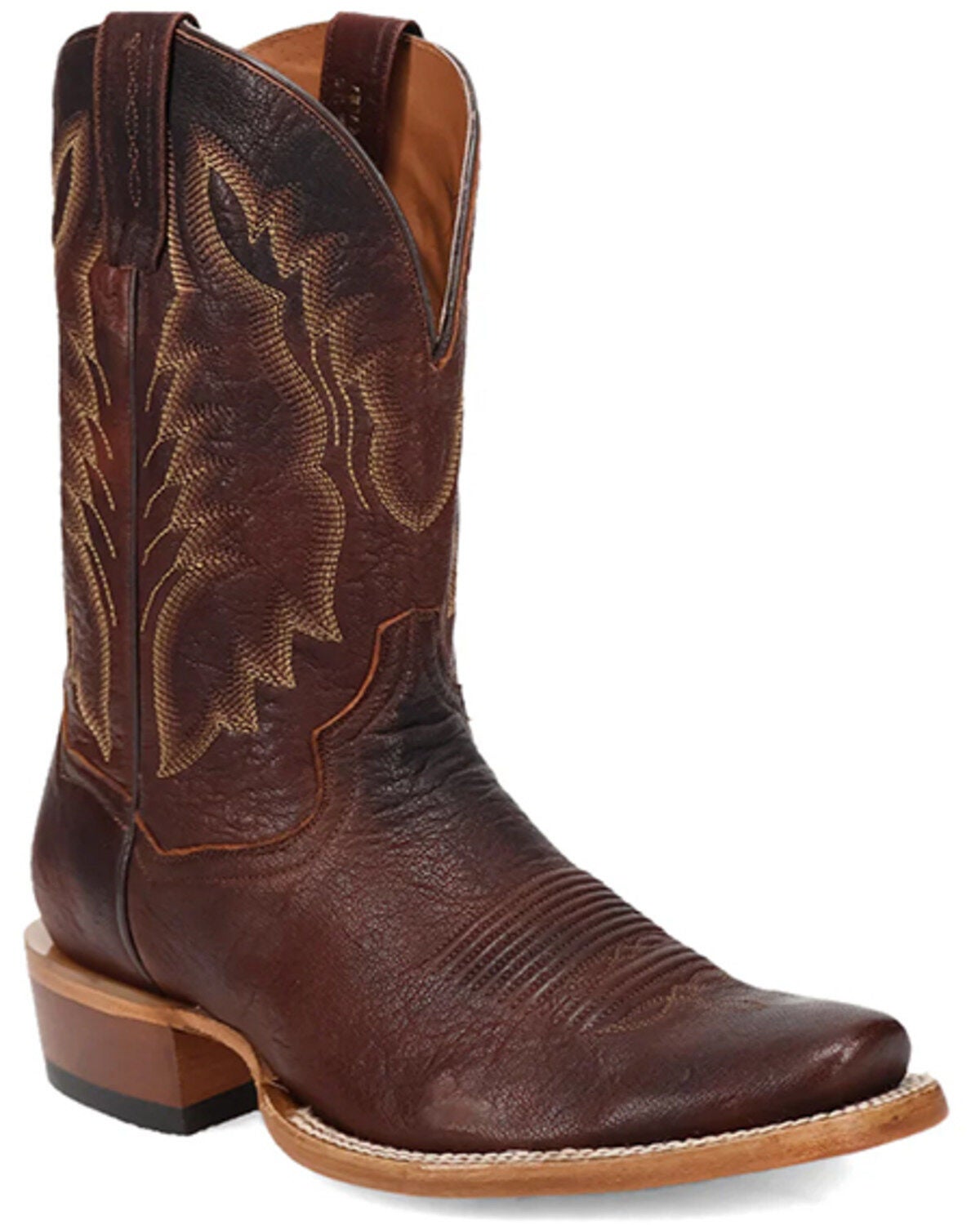 Dan Post Men's Boerne Western Boots - Square Toe, Cognac, hi-res