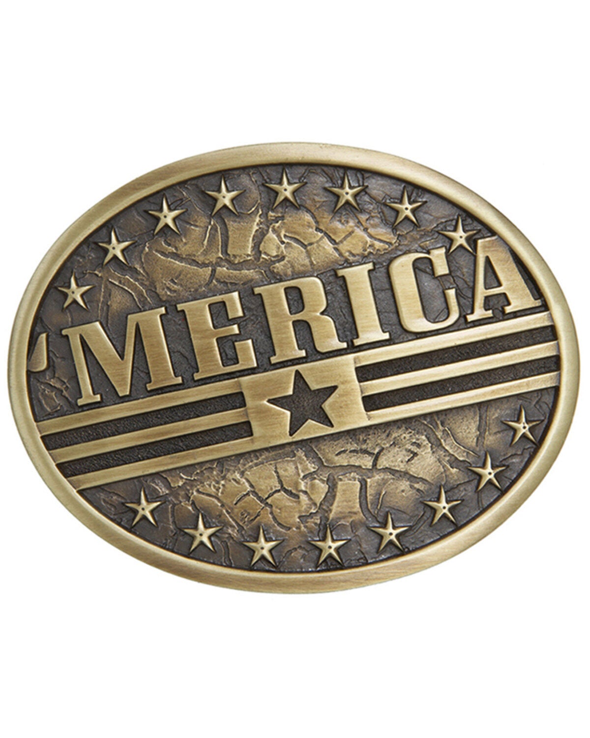 Cody James Men's 'Merica Flag Buckle, Bronze, hi-res