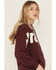 Image #2 - Wrangler Retro Women's Logo Hoodie, Burgundy, hi-res