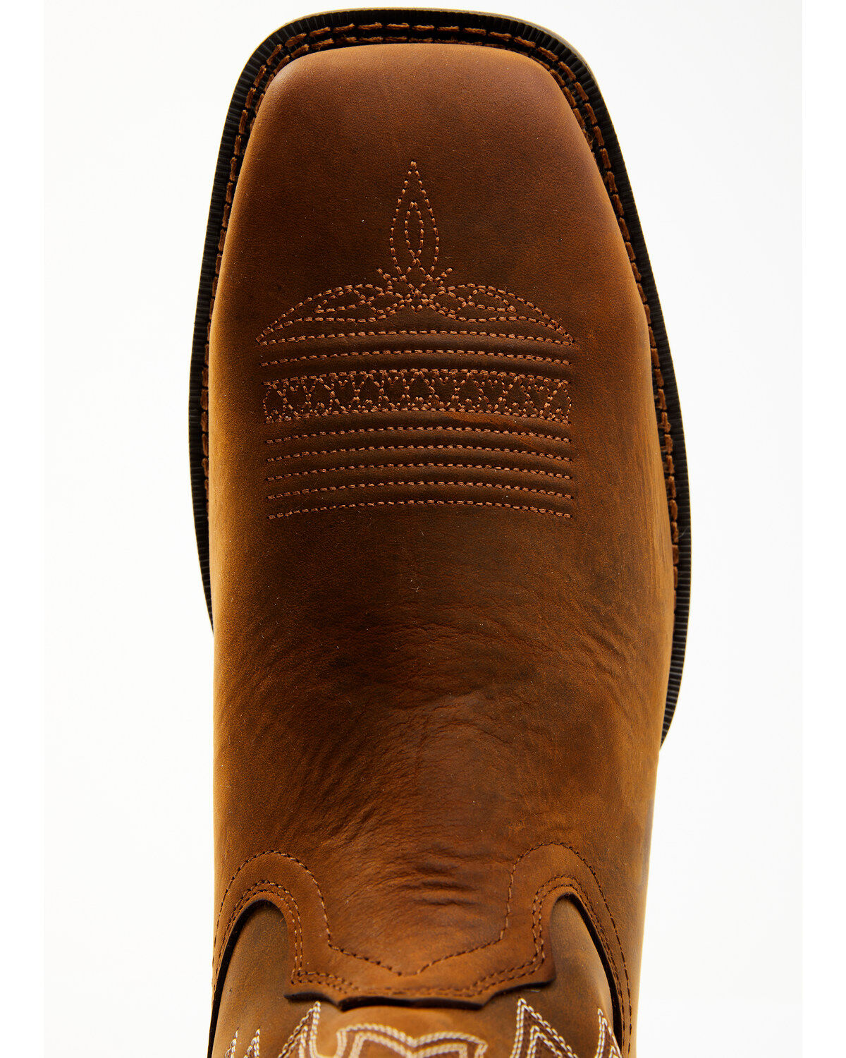 Image #6 - Durango Men's Rebel Pull On Waterproof Work Western Boots - Steel Toe, Brown, hi-res