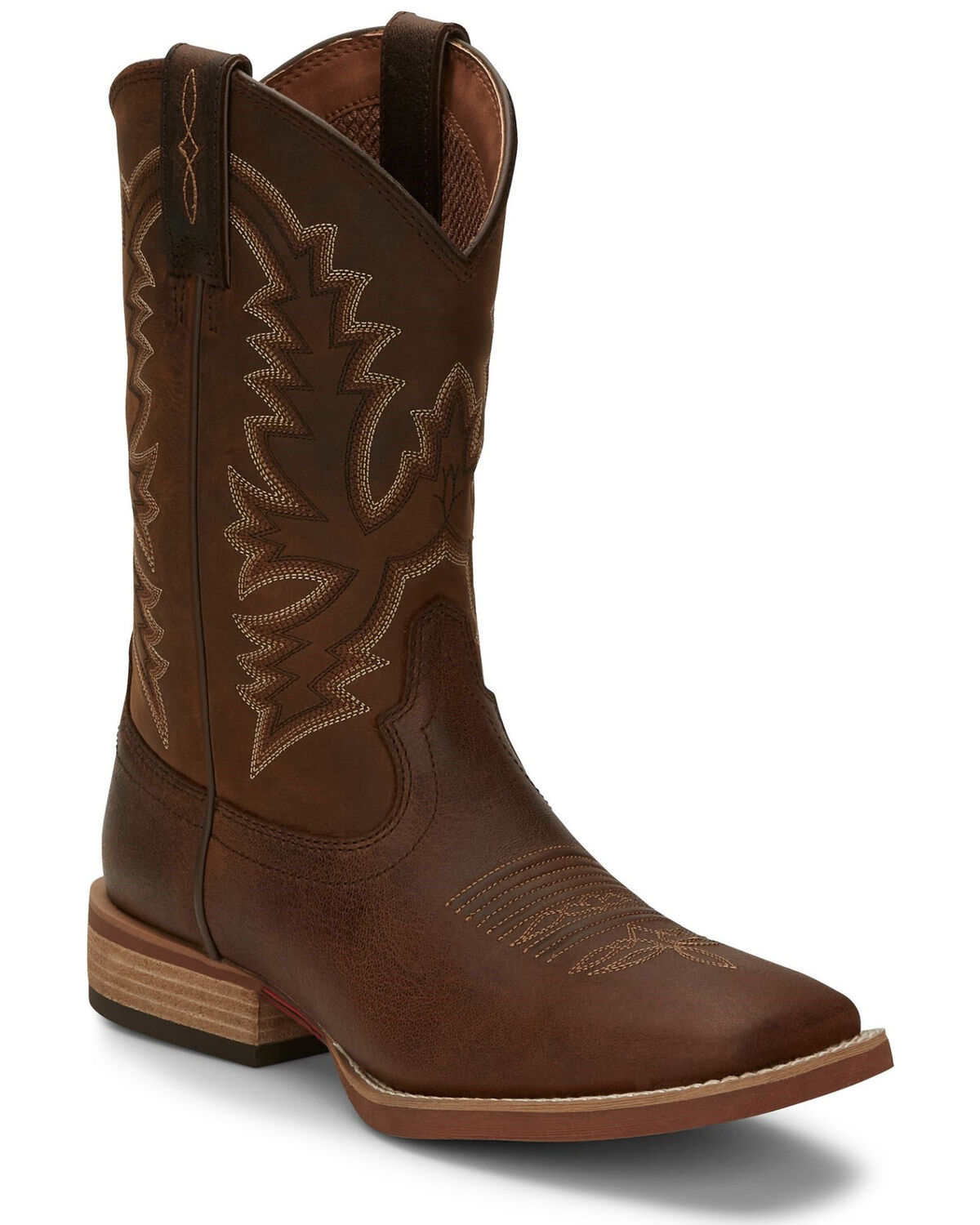 Image #1 - Justin Men's Tallyman Brown Western Boots - Broad Square Toe, , hi-res