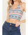 Panhandle Women's Striped Racerback Tank, Red/white/blue, hi-res