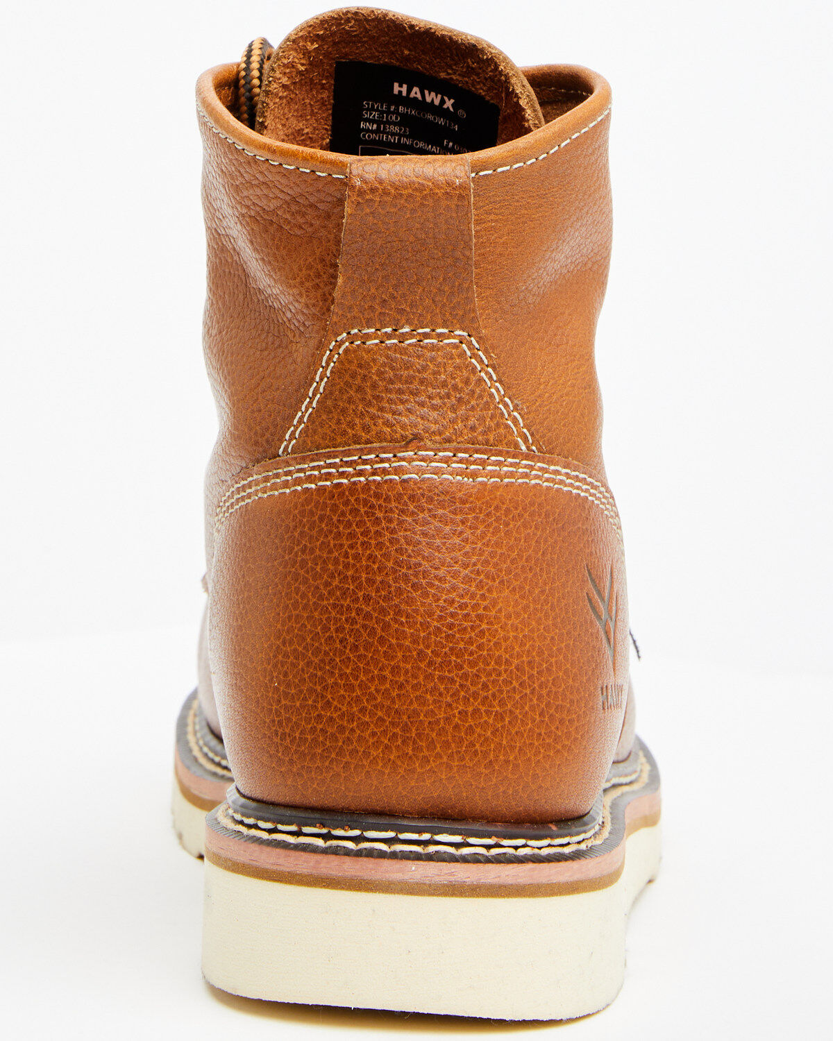 Image #5 - Hawx Men's 6" USA Pitstop Wedge Work Boots - Composite Toe, Brown, hi-res