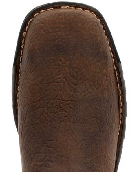 Image #6 - Rocky Men's Legacy 32 Twin Gore Western Work Chelsea Boots - Square Toe , Dark Brown, hi-res