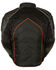 Image #3 - Milwaukee Leather Men's Combo Leather Textile Mesh Racer Jacket, Black/orange, hi-res
