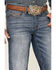 Image #2 - Cody James Men's Bullock Dark Wash Stretch Slim Straight Jeans, Blue, hi-res