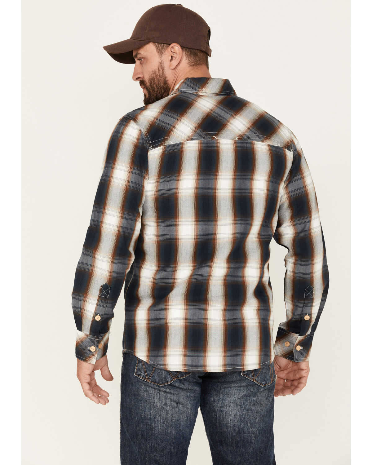Image #4 - Resistol Men's Littleton Plaid Print Long Sleeve Button Down Western Shirt, , hi-res