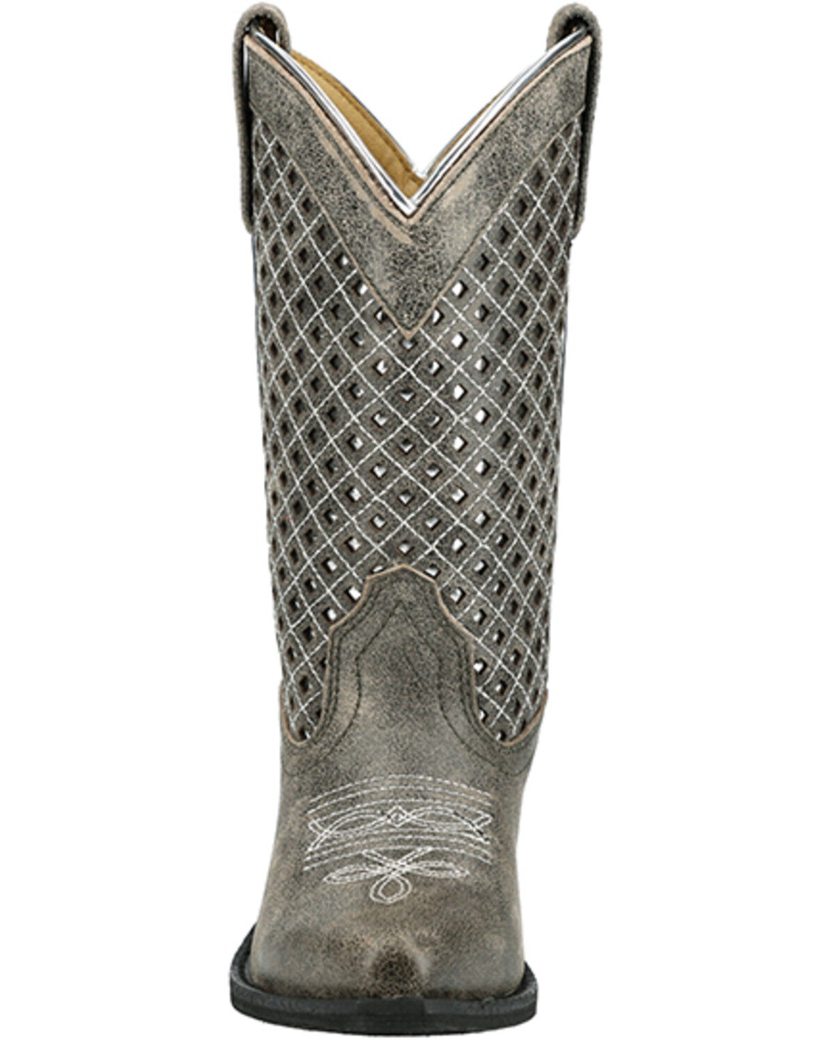 Image #4 - Smoky Mountain Girls' Magnolia Western Boots - Snip Toe, Grey, hi-res