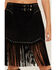 Image #2 - Rock & Roll Denim Women's Fringe Buckle Skirt, Black, hi-res