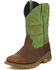 Image #2 - Tony Lama Men's Roustabout Green Waterproof Western Work Boots - Square Toe, , hi-res
