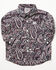 Image #1 - Cinch Infant Boys' Paisley Print Long Sleeve Button-Down Western Shirt, Purple, hi-res