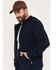 Image #2 - Carhartt Men's FR Force Original Fit Zip-Front Hooded Work Jacket - Big, Navy, hi-res