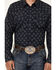 Image #3 - Gibson Trading Co Men's Shrapnel Geo Print Long Sleeve Snap Western Shirt, Navy, hi-res