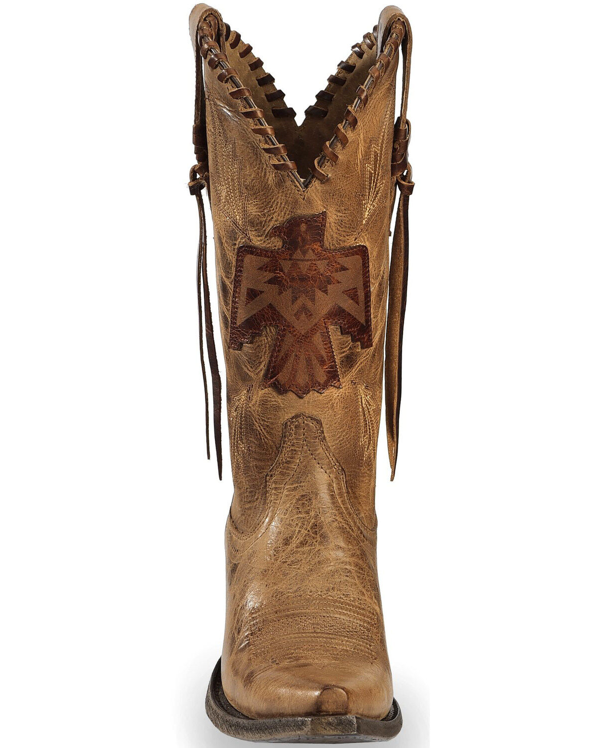 Image #4 - Ariat Women's Tan Thunderbird Overlay Cowgirl Boots - Snip Toe, , hi-res