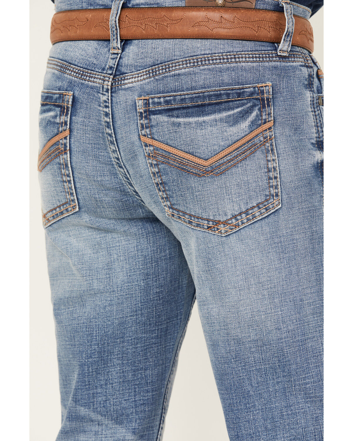 Image #4 - Cody James Men's Dodge City Light Wash Relaxed Boot Stretch Denim Jeans, , hi-res