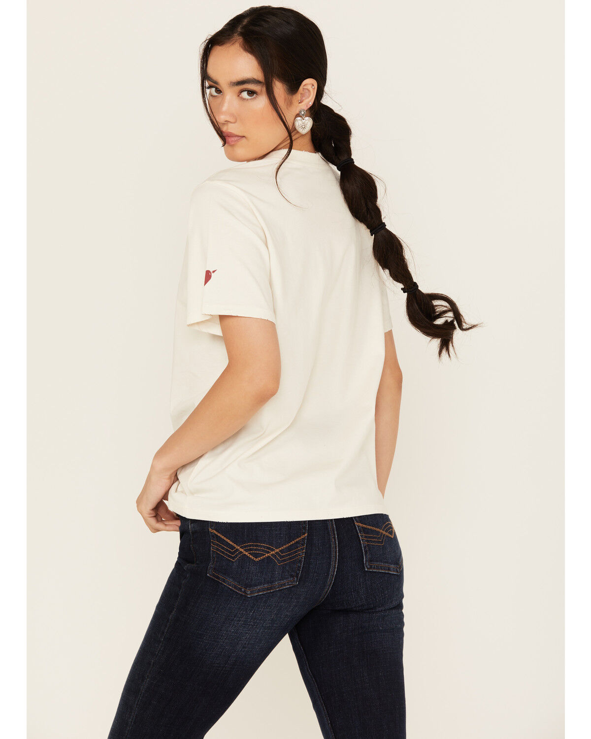 Image #5 - Idyllwind Women's Buck Off and Find Out Short Sleeve Graphic Tee, Ivory, hi-res