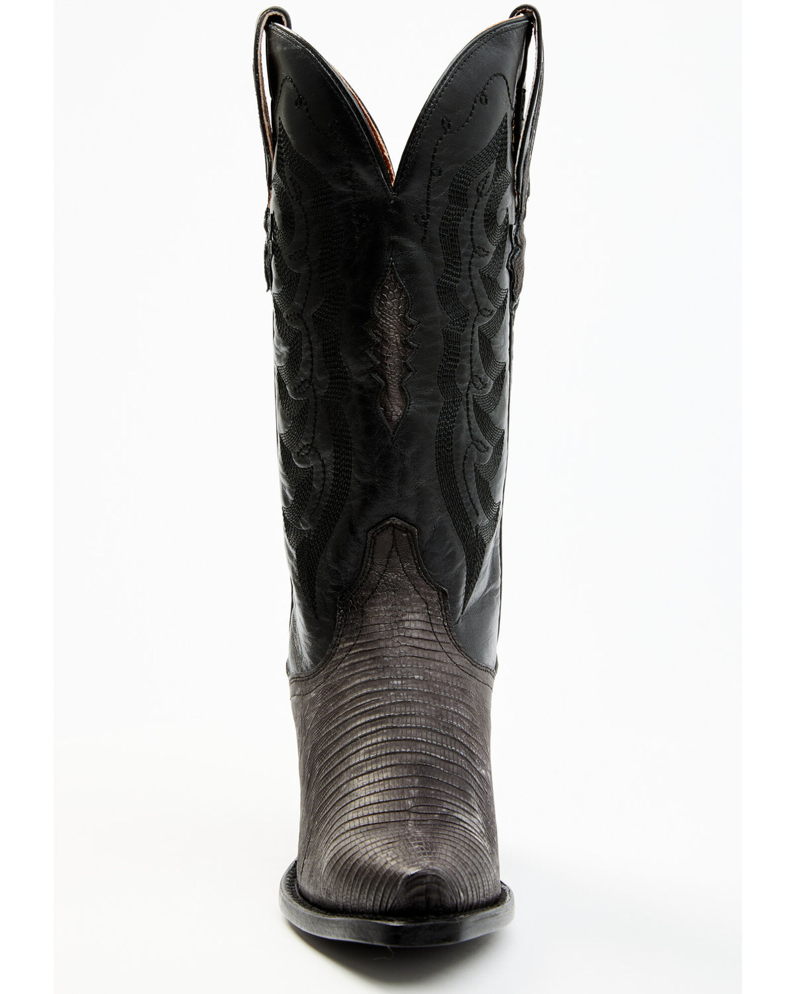 Women's black lizard cowboy boots 2025