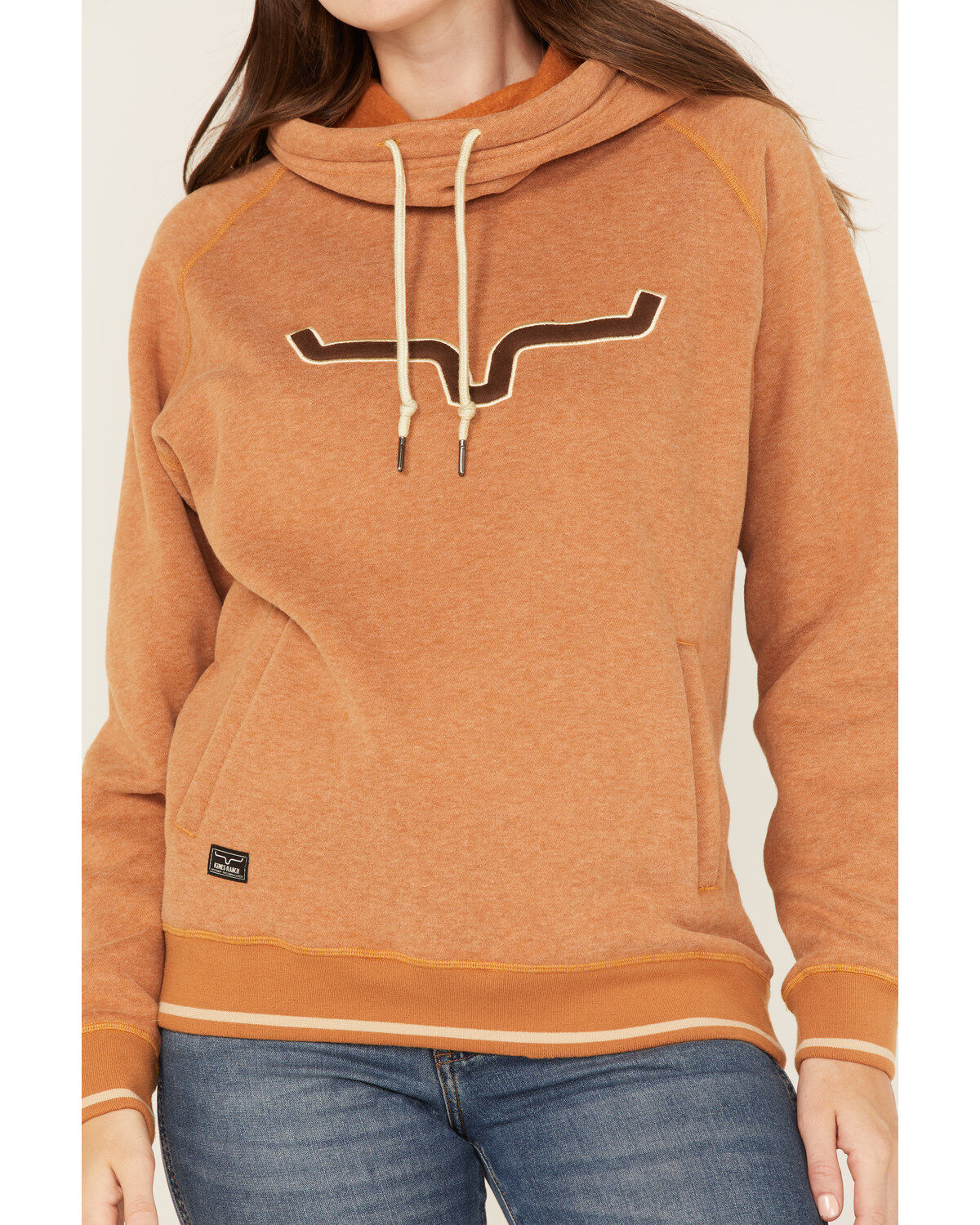 Image #3 - Kimes Ranch Women's Two Scoops Logo Pullover Fleece Hoodie, Rust Copper, hi-res