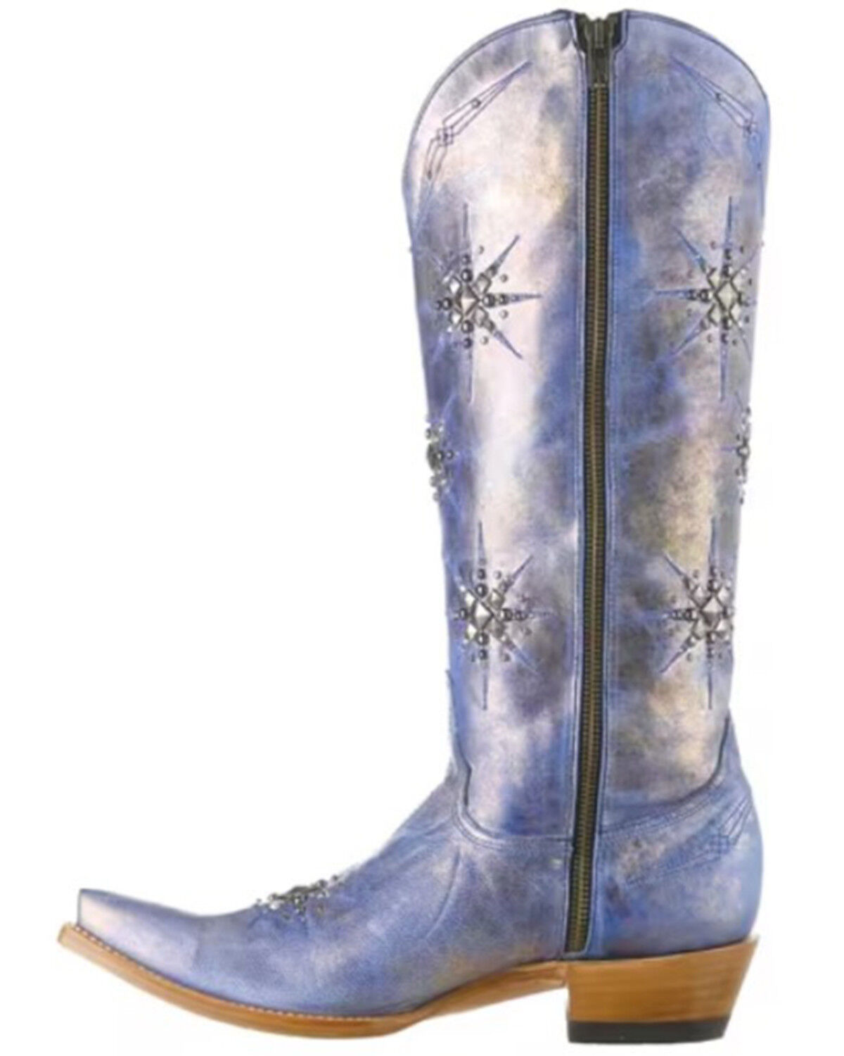 Image #3 - Old Gringo Women's Stelletta Tall Western Boots - Snip Toe, Blue, hi-res