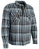 Milwaukee Performance Men's Aramid Flannel Biker Jacket - 3X, Black/blue, hi-res