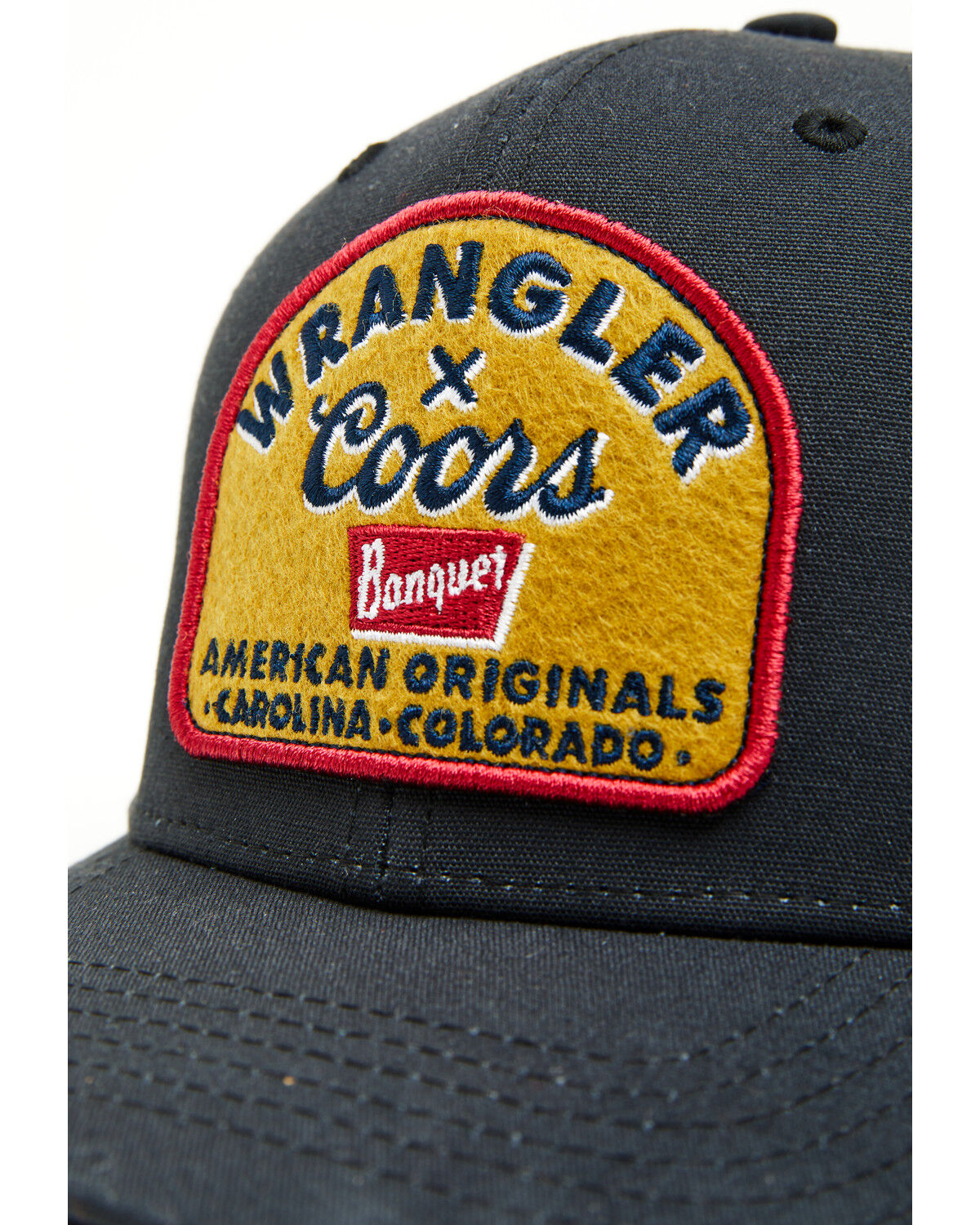 Image #2 - Wrangler X Coors Banquet Logo Patch Ball Cap, Black, hi-res