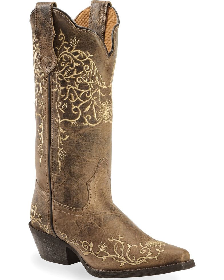 Laredo Women's Jasmine Embroidered western Boots, Taupe, hi-res