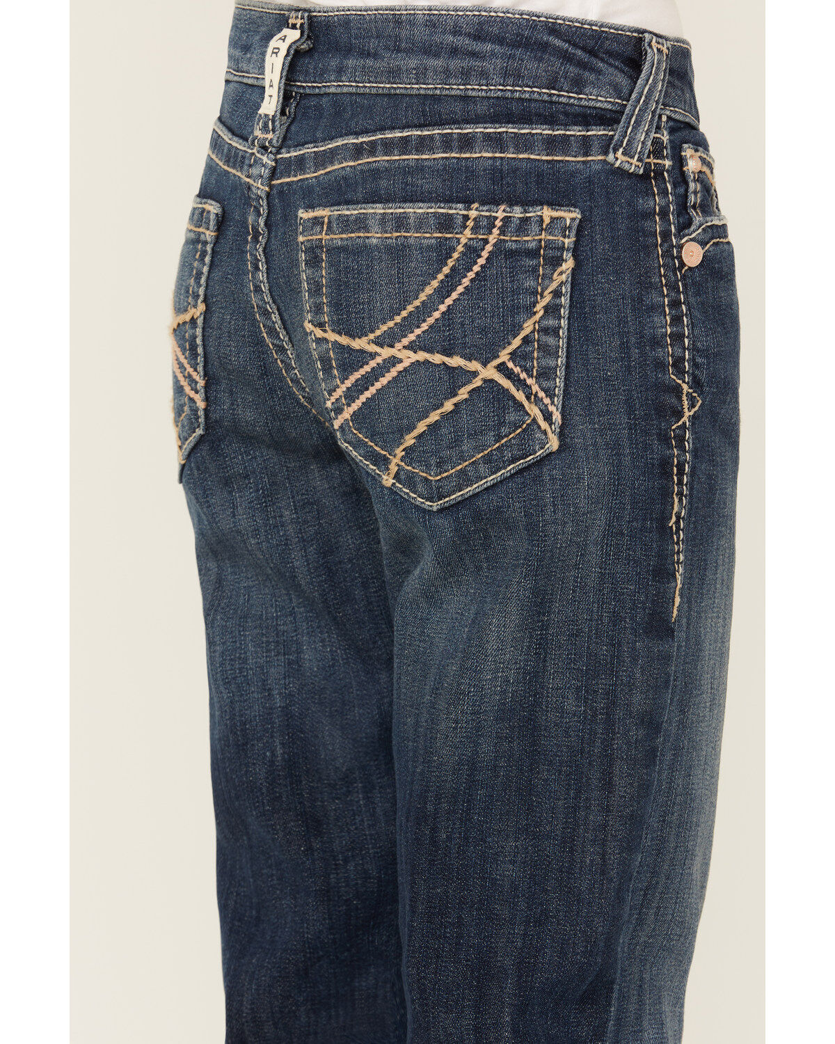 Image #4 - Ariat Girls' Everlee Bootcut Jeans, Medium Wash, hi-res